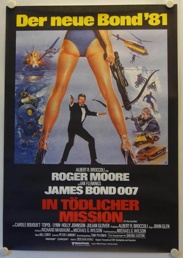 For your Eyes only original release german double-panel movie poster